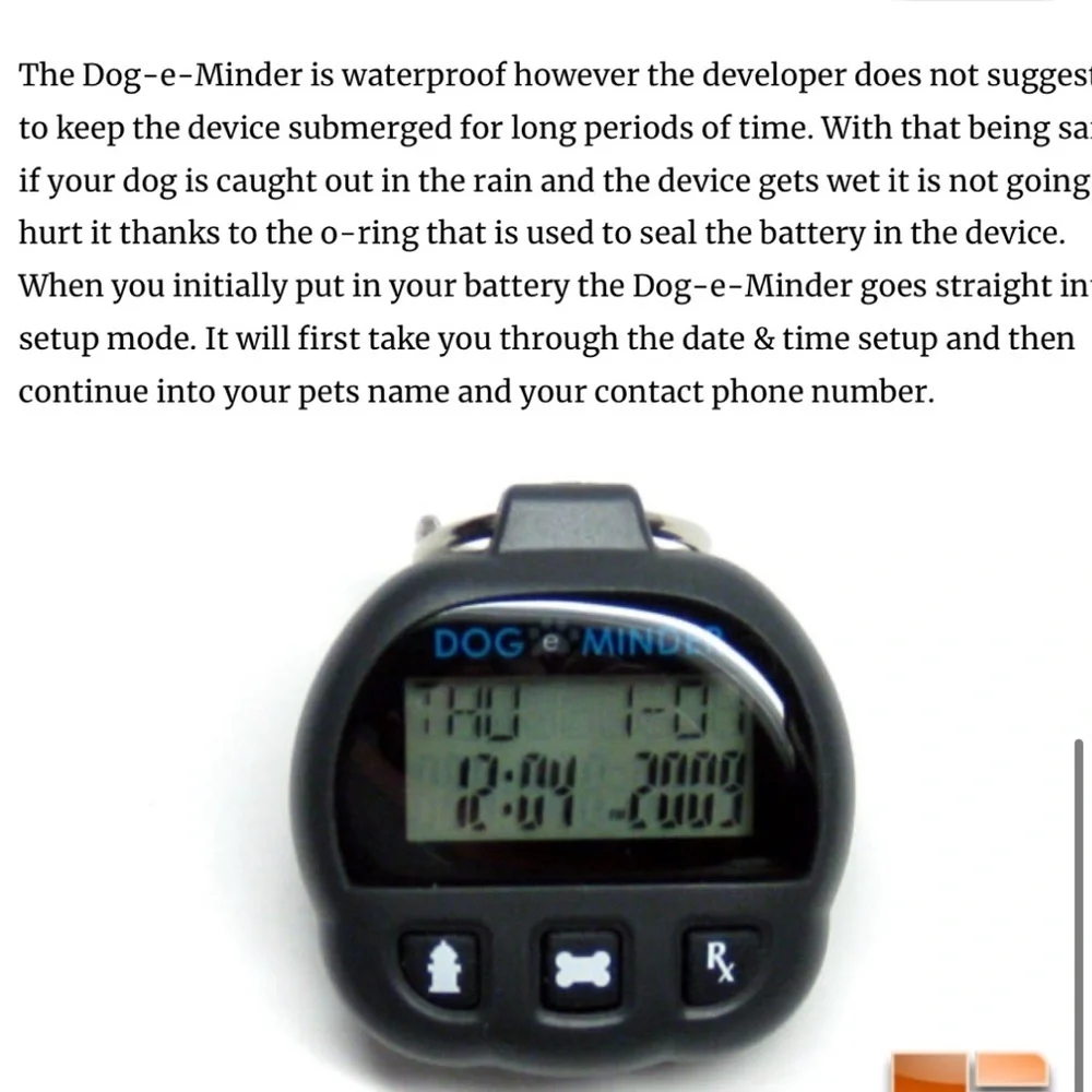 Dog e Minder Digital Pet Tracker - Black | SEALED